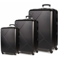 βαλίτσες trolley (σέτ 3 τεμαχίων) cardinal 2011 μαύρη