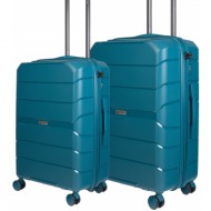 βαλίτσα trolley επεκτάσιμη elusive cardinal (pp) μεσαία/μεγάλη 2016/60/70 cm πετρόλ