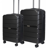 βαλίτσα trolley επεκτάσιμη elusive cardinal (pp) μικρή μεσαία 2016 50/60 cm μαύρο