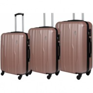 βαλίτσες trolley (σέτ 3 τεμαχίων) cardinal 2012 ροζ χρυσό