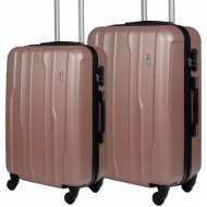 βαλίτσα trolley cardinal μεσαία/μεγάλη 2012/60/70 cm ροζ χρυσό
