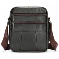 δερμάτινο τσαντάκι ώμου cardinal 7705 coffee