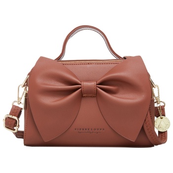 γυναικεία τσάντα χιαστί/χειρός pierre loues 514-28 καφέ σε προσφορά