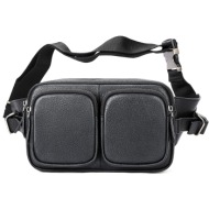 δερμάτινο τσαντάκι μέσης cardinal 1230 black