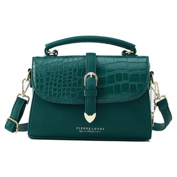 γυναικεία τσάντα χιαστί/χειρός pierre loues 514-55 πράσινο σε προσφορά