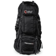 σακίδιο πεζοπορίας, αδιάβροχο daypack 60l camping 1488 μαύρο
