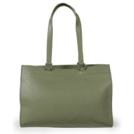 super προσφορα γυναικεία δερμάτινη τσάντα ώμου/χειρός cardinal 2020 green