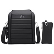 τσαντάκι ώμου χιαστί premium collection bange yd252 μαύρο