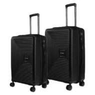 βαλίτσα trolley επεκτάσιμη anniversary cardinal (pp) μικρή μεσαία 2015 50/60 cm solid black