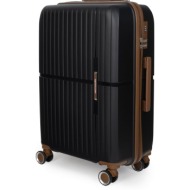 βαλίτσα σκληρή μεσαία newcom (pp) n1596/60 μαύρο