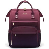 γυναικείο σακίδιο φορητού υπολογιστή lovevook 15,6`` mb2197 wine/purple