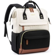 γυναικείο σακίδιο φορητού υπολογιστή lovevook 15,6`` mb2046 beige/black