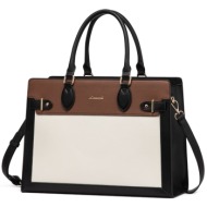 γυναικεία τσάντα ώμου φορητού υπολογιστή lovevook 15,6`` wb3183 beige/brown