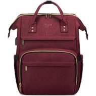 γυναικείο σακίδιο φορητού υπολογιστή lovevook 15,6`` wb1469 wine