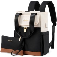 γυναικείο σετ σακίδιο φορητού υπολογιστή τσάντα χειρός lovevook 14`` wb2031 beige/black