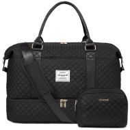 σακ βουαγιαζ με θέση για παπούτσια & τσάντα καλλυντικών lovevook ub2062 black