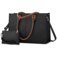 γυναικείο σετ τσάντας ώμου/χειρος φορητού υπολογιστή lovevook 15,6`` wb2035 black/brown