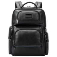 δερμάτινο σακίδιο πλάτης 25l laptop 15,6” bopai 61-129171 μαύρο