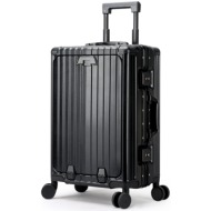 βαλίτσα χειραποσκευή αλουμινίου σκληρή bopai 33-860201 μαύρο