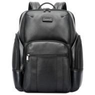 δερμάτινο σακίδιο πλάτης αντικλεπτικό 31l laptop 15,6” bopai 61-127391 μαύρο