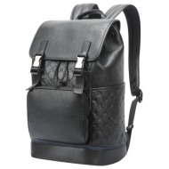 σακίδιο πλάτης δερμάτινο 20l laptop 15,6” bopai 61-128811 μαύρο