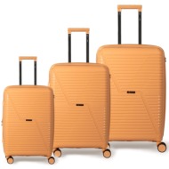 βαλίτσες σκληρές σετ 3 τεμαχίων cardinal (pp) 2021 πορτοκαλί