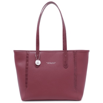 γυναικεία τσάντα ώμου shopper pierre loues pl914-105 μπορντό σε προσφορά