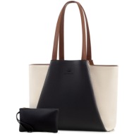 γυναικείo σετ τσάντα ώμου/χειρός φορητού υπολογιστή lovevook 15,6`` wb3269 white/black