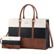 γυναικείο σετ τσάντας χιαστί/χειρός lovevook 15,6`` wb3123 beige/black/brown