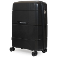 βαλίτσα μεγάλη 4 ρόδες newcom (pp) n1595/70 μαύρο