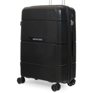 βαλίτσα καμπίνας με επέκταση newcom (pp) n1595/50 μαύρο