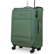 βαλίτσα υφασμάτινη μεσαία 20 κιλών newcom n1510/60 green