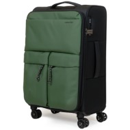 βαλίτσα μεγάλη υφασμάτινη 23+ κιλών newcom n1615/70 green