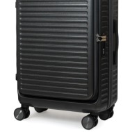 βαλίτσα μεσαία 20 κιλών newcom (abs+pc) n1605/60 dark grey