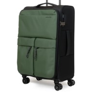 βαλίτσα υφασμάτινη μεσαία 20 κιλών newcom n1615/60 green