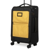 βαλίτσα υφασμάτινη μεσαία 20 κιλών newcom n1618/60 yellow