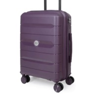 βαλίτσα καμπίνας με αποσπόμενα ροδάκια cardinal 4004 μωβ