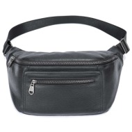 ανδρικό δερμάτινο τσαντάκι μέσης cardinal 9141 black