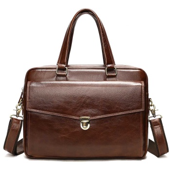 δερμάτινος ανδρικός χαρτοφύλακας cardinal 5100 καφέ σε προσφορά