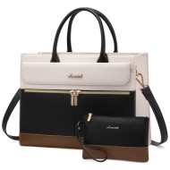 τσάντα χειρός & χιαστί lovevook 15,6`` wb4273 beige black brown