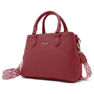 γυναικεία τσάντα χιαστί χειρός pierre loues pl782-21-α10 red