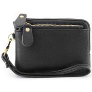 γυναικείο πορτοφόλι saffiano pierre loues pl805-69 μαύρο