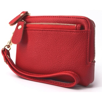 γυναικείο πορτοφόλι saffiano pierre loues pl805-69 κόκκινο σε προσφορά