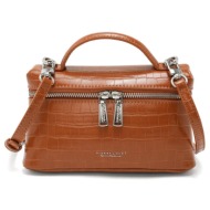 γυναικεία τσάντα χιαστί pierre loues pl931-69-α03 καφέ