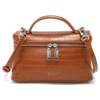 γυναικεία τσάντα χιαστί pierre loues pl931-69-α03 καφέ σε προσφορά