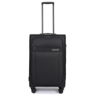 βαλίτσα cardinal 5200 υφασμάτινη μεσαία 20 κιλών 68x22,5x41 cm μαύρο