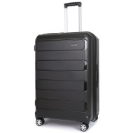 βαλίτσα μεγάλη με ρόδες n1312 newcom 71x29x50 cm μαύρο