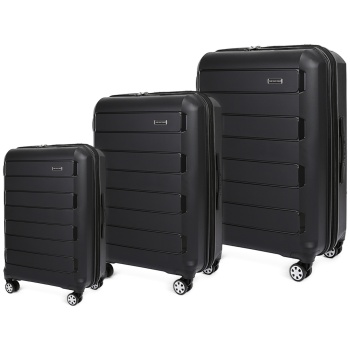 σετ 3 βαλίτσες newcom n1312 pc σετ 3 τεμαχίων 50x22x36 cm + σε προσφορά