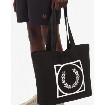 fred perry graphic print tote τσαντα ανδρικη (διαστάσεις