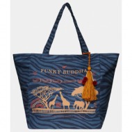 funky buddha γυναικεία τσάντα παραλίας fbl007-146-10-black black